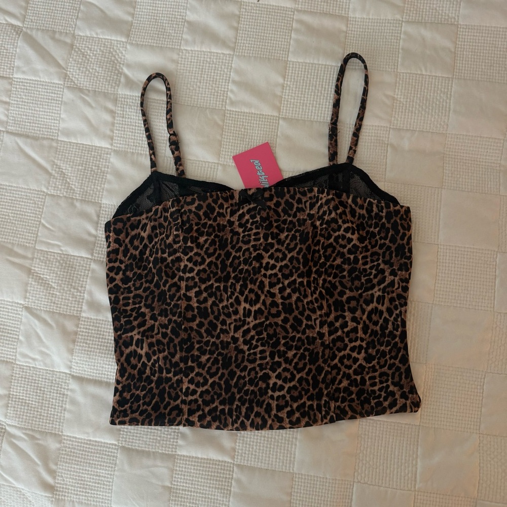 Edikted Brown Leopard Print Camisole